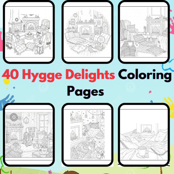 Digital Hygge Delights Coloring Pages,Digital Instant Download File,Simple Bold Easy Hygge Delights Coloring Sheets, Kids Coloring Pages, Girls Coloring Pages,Hygge Delights Coloring Pages | #37CP