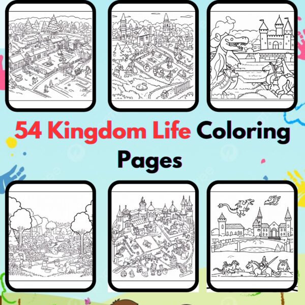 Digital Kingdom Life Coloring Pages,Digital Instant Download File,Simple Bold Easy Kingdom Life Coloring Sheets, Kids Coloring Pages, Girls Coloring Pages,Kingdom Life Coloring Pages | #49CP