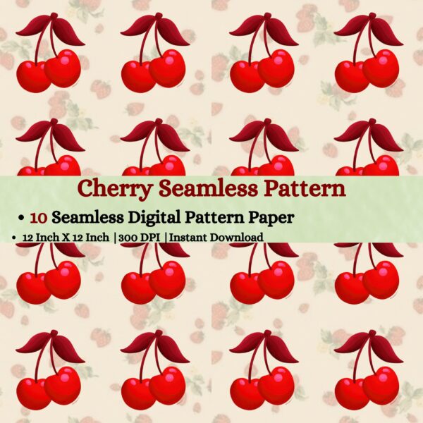 Cherry Seamless Pattern Texture _382