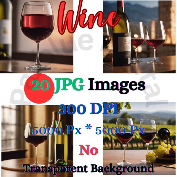 Digital Wine Glass Clip Art,Instant Digital Download, Printable Watercolor Clip Art, High Quality PNG, Digital download, Paper Craft, Junk journals | # 200 CA