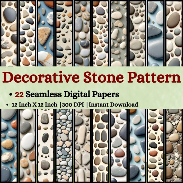 Decorative Stones Pebbles Digital Pattern Texture,Instant Digital Download,Digital Pattern Texture, Printable Pattern Texture|#200_PT