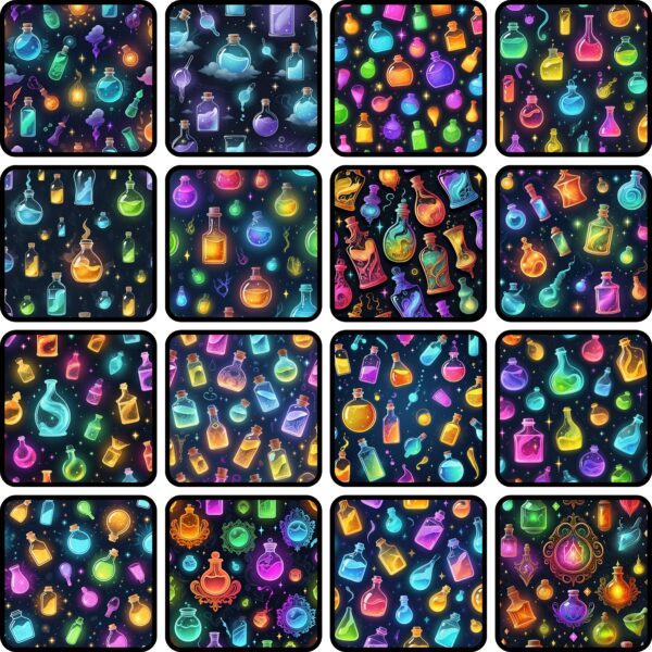 Glowing Potions Digital Pattern Texture,Instant Digital Download,Digital Pattern Texture, Printable Pattern Texture|#208_PT