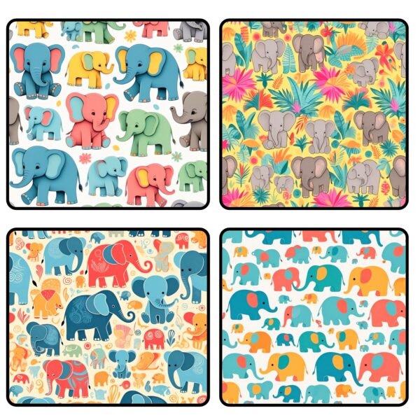 Cute Elephant Digital Pattern Texture,Instant Digital Download,Digital Pattern Texture, Printable Pattern Texture|#204_PT