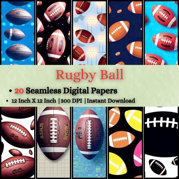 Rugby Ball Digital Pattern Texture,Instant Digital Download,Digital Fabrics Pattern,Digital Pattern Texture,Printable Pattern Texture|#161_PT