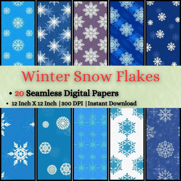 Winter Snowflakes Digital Pattern Texture,Instant Digital Download,Digital Fabrics Pattern,Digital Pattern Texture,Printable Pattern Texture|#149_PT
