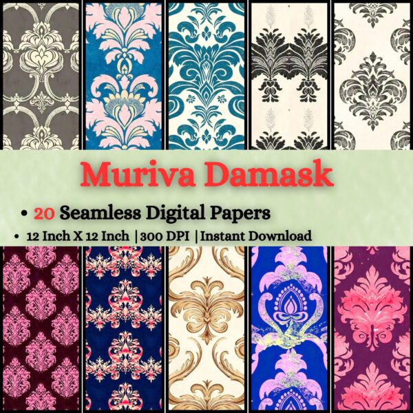 Muriva Charice Distressed Damask Digital Pattern Texture,Instant Digital Download,Digital Fabrics Pattern,Digital Pattern Texture,Printable Pattern Texture|#140_PT