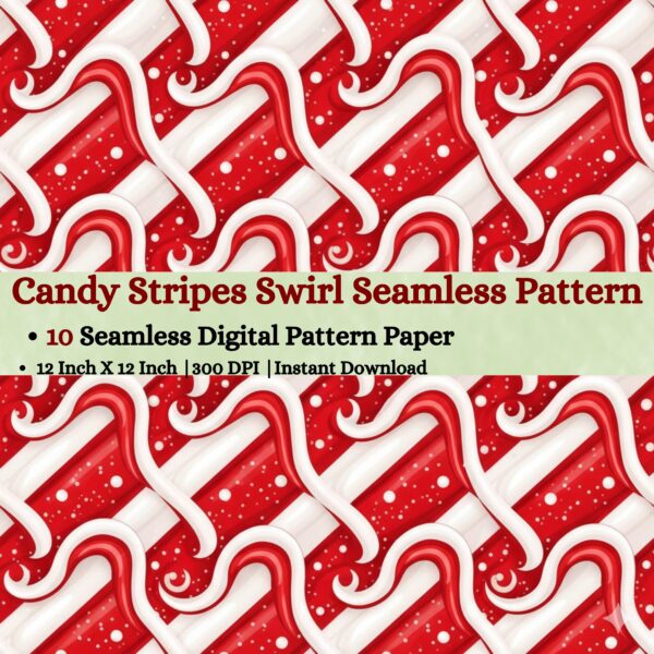 Candy Cane Stripes & Swirls Digital Pattern Texture,Instant Digital Download,Digital Fabrics Pattern,Digital Pattern Texture,Printable Pattern Texture|#13_SP