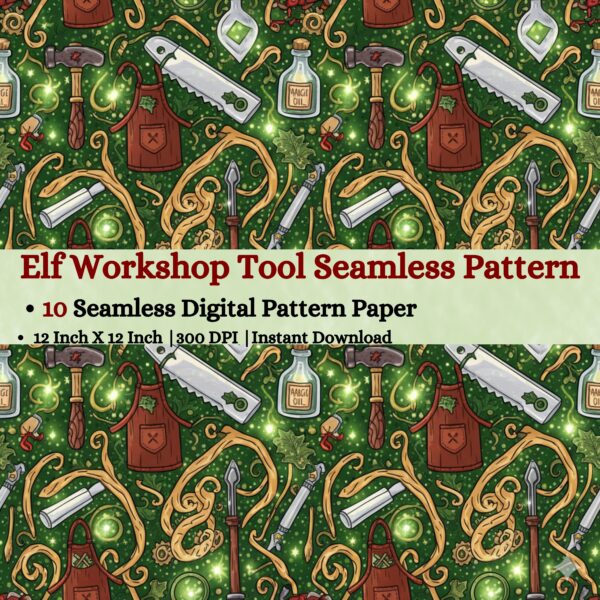 Elf Workshop Tools Digital Pattern Texture,Instant Digital Download,Digital Fabrics Pattern,Digital Pattern Texture,Printable Pattern Texture|#23_SP
