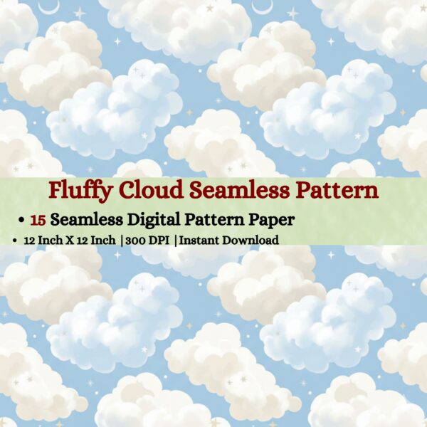 Fluffy Clouds Digital Pattern Texture,Instant Digital Download,Digital Fabrics Pattern,Digital Pattern Texture,Printable Pattern Texture|#27_SP