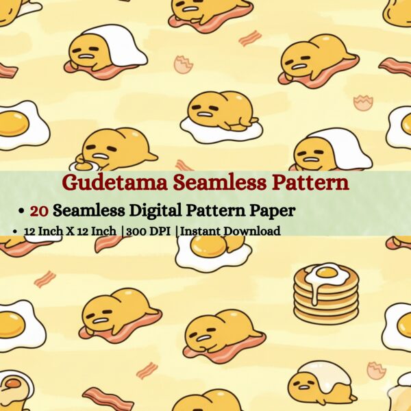 Gudetama Pattern Digital Pattern Texture,Instant Digital Download,Digital Fabrics Pattern,Digital Pattern Texture,Printable Pattern Texture|#31_SP