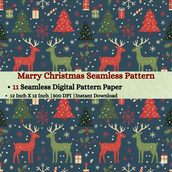 Marry Christmas Seamless Digital Pattern Texture,Repeating Patterns,Instant Digital Download,Digital Fabrics Pattern,Digital Pattern Texture,Printable Pattern Texture|#44_SP